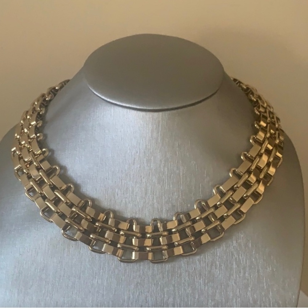 Gold Link Statement Necklace